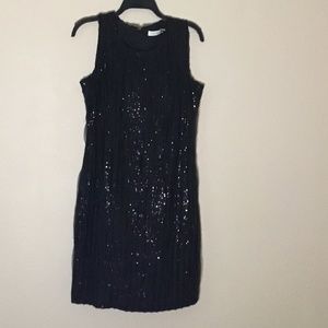 Sequin black cocktail dress